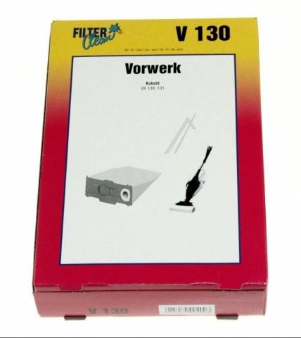 VORWERK Folletto VK 130/131/Kobold VK 130/131/V130 (Nem gyári Vorwerk termék) papír porzsák VCB 0226-2