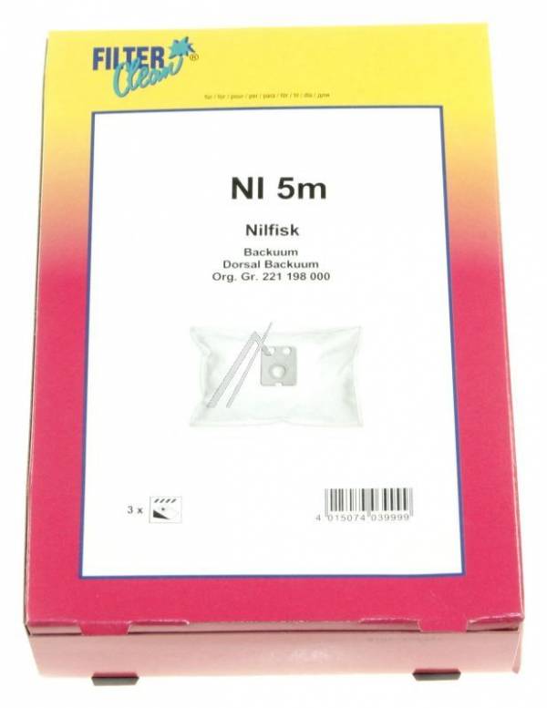 Nilfisk Backuum../NI5M szintetikus porzsák VCB 0193-3
