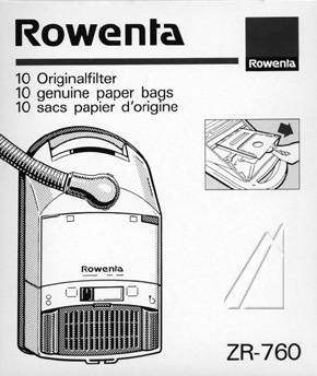 Rowenta Allergo../Ambia../Extrem../Kingo../Premio.../ZR760 gyári papír porzsák VCB 0030-3