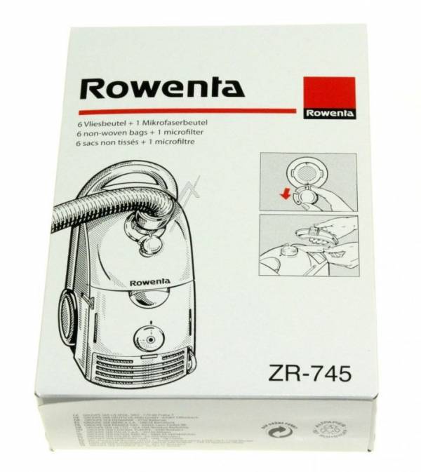 Rowenta Dymbo RS 005S ... 099/RCF 122/180/250.../ZR745 gyári papír porzsák VCB 0058-2