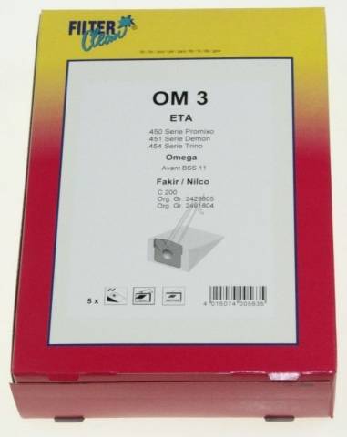 ETA Demon 0451/Omega 0451/Proximo 0450/1450/2450.../OM3 papír porzsák VCB 0219