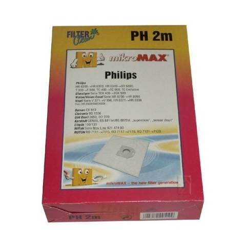 Philips Azur/Furore/Golden Magic/Marathon/Oslo.../PH2M szintetikus porzsák VCB 0040-2