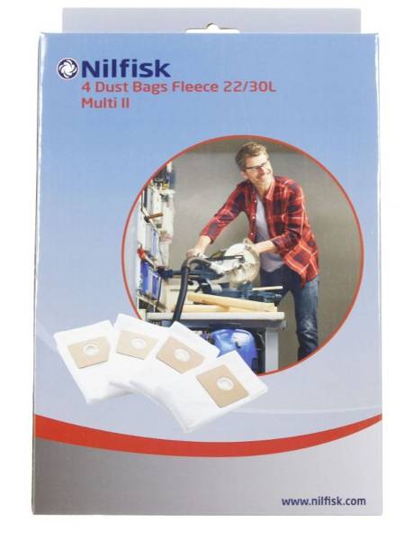 Nilfisk multi II 22 EU/multi II 22 INOX EU/multi II 30T EU.../107417195 szintetikus porzsák VCB 0402