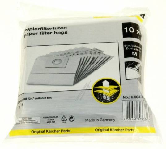 Kärcher T 12/1/6.904-312.0  papír porzsák (gyári) VCB 0324