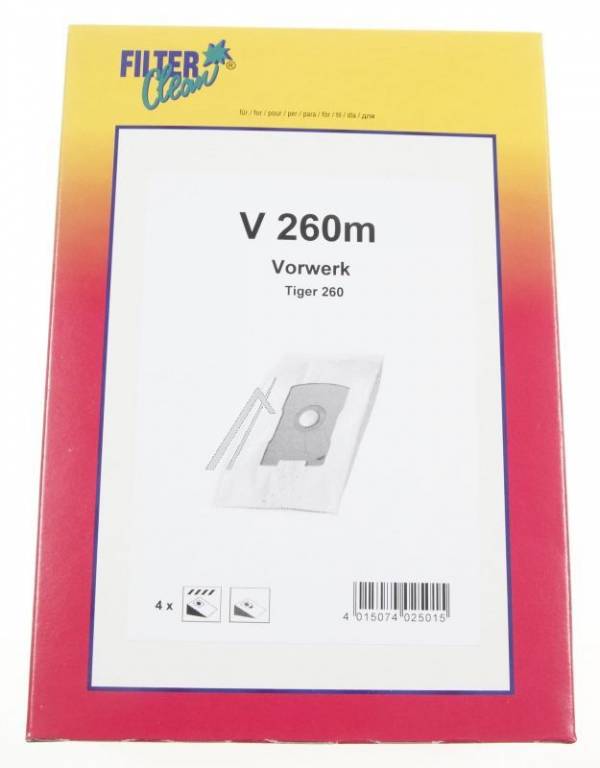 VORWERK Tiger VK260/V260M (Nem gyári Vorwerk termék) szintetikus porzsák VCB 0232