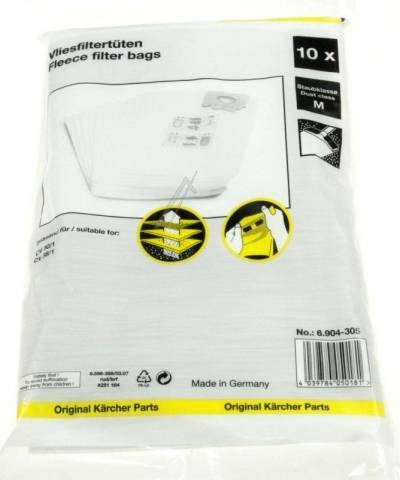 Kärcher CV 30/CV 38/CV 48/6.904-305.0 szintetikus porzsák (gyári) VCB 0327