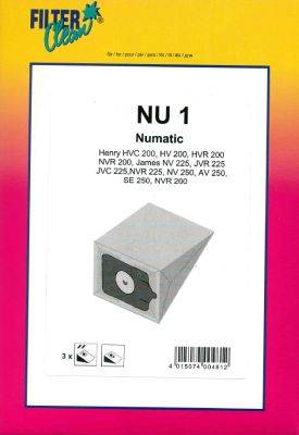 Numatic Henry - Serie/Hetty - Serie/James - Serie/NU1 papír porzsák VCB 0075