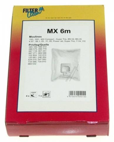 Moulinex Bidon 3in1/BN41/BN45/BN55/D88/D89/K29.../MX6M szintetikus porzsák VCB 0186-4